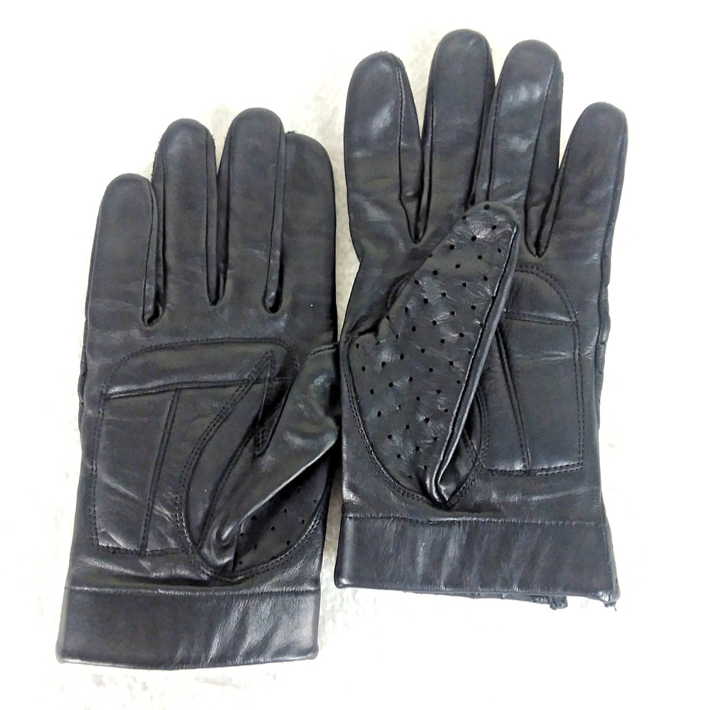 Vintage River Road Black Cheyenne Style Motorcycle Gloves Size Mens Large - Picture 7 of 10